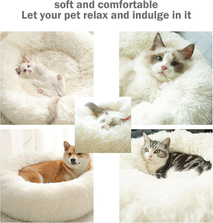 Washable Dog Beds for Small/Medium Dogs - Anti-Slip Dog Crate Pad, Plush Soft Pet Bed, Calming anti Anxiety Fluffy Comfy Kennel Mat, Flat Doggy Sleeping Pillow, Dog Beds & Furniture