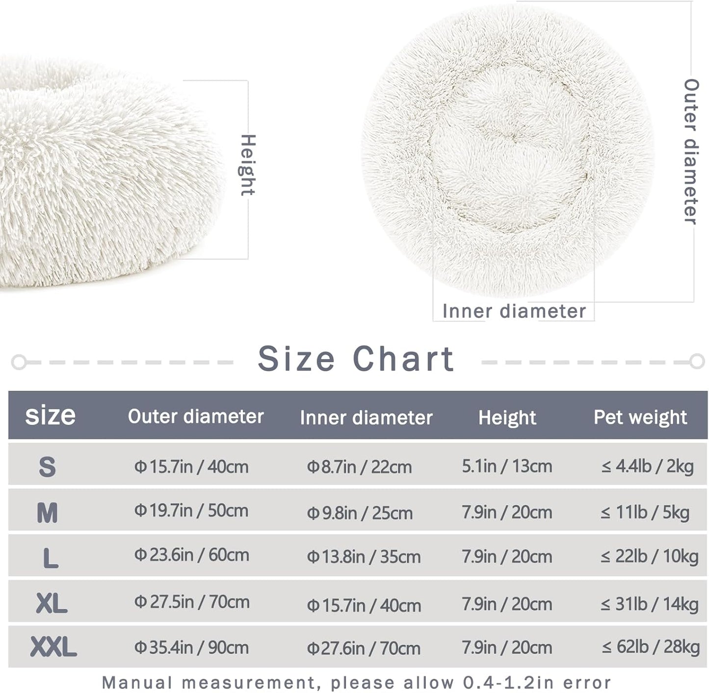 Washable Dog Beds for Small/Medium Dogs - Anti-Slip Dog Crate Pad, Plush Soft Pet Bed, Calming anti Anxiety Fluffy Comfy Kennel Mat, Flat Doggy Sleeping Pillow, Dog Beds & Furniture