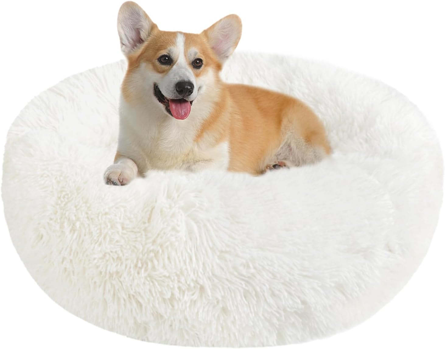 Washable Dog Beds for Small/Medium Dogs - Anti-Slip Dog Crate Pad, Plush Soft Pet Bed, Calming anti Anxiety Fluffy Comfy Kennel Mat, Flat Doggy Sleeping Pillow, Dog Beds & Furniture