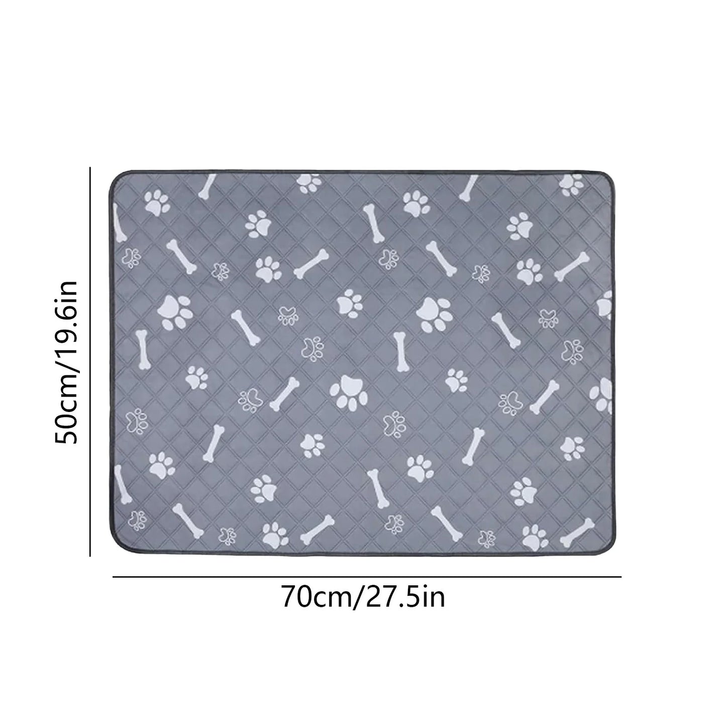 Self-Warming Pet Mat for Cats & Dogs | Thermal Heated Bed Pad | Indoor/Outdoor Use | Non-Slip Bottom | Washable | Gray | 70X50Cm or 30X40Cm Options