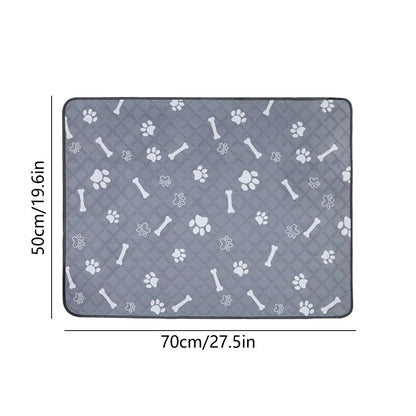 Self-Warming Pet Mat for Cats & Dogs | Thermal Heated Bed Pad | Indoor/Outdoor Use | Non-Slip Bottom | Washable | Gray | 70X50Cm or 30X40Cm Options